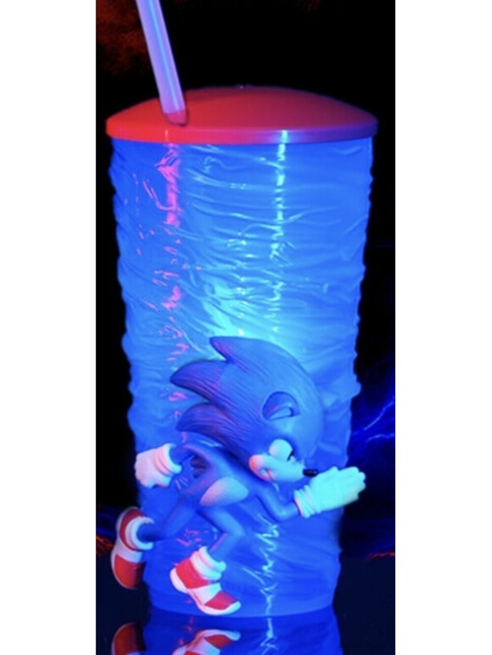 Sonic The Hedgehog 3 Movie Theatre Light Up Cup With Straw NEW SEALED